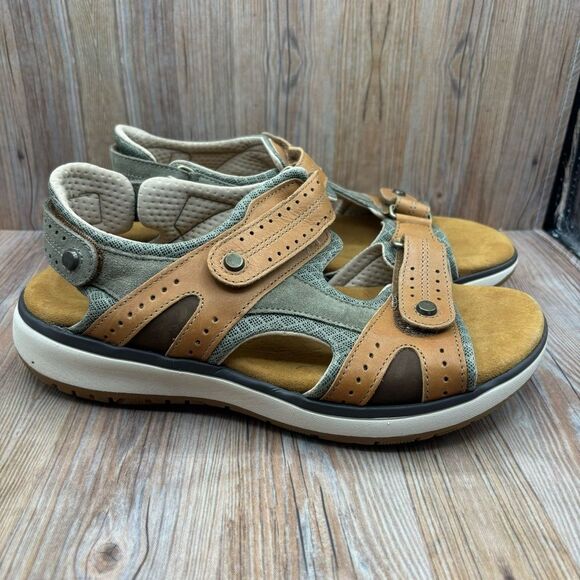 SAS Womens Embark Sport Sandal Adjustable Strap Cushion Comfort Size Live Oak 10 - Picture 1 of 8